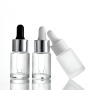 Customizable 15ml Frosted Glass Skincare Dropper Sample Bottle for Essential Oils and Cosmetic Lotion