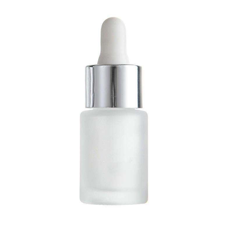 Customizable 15ml Frosted Glass Skincare Dropper Sample Bottle for Essential Oils and Cosmetic Lotion