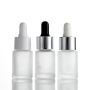 Customizable 15ml Frosted Glass Skincare Dropper Sample Bottle for Essential Oils and Cosmetic Lotion