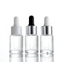 Customizable 15ml Frosted Glass Skincare Dropper Sample Bottle for Essential Oils and Cosmetic Lotion