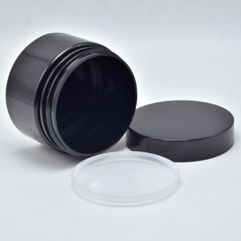 PET Plastic Cosmeticjar Cleansing Cream Gloss Black Jar