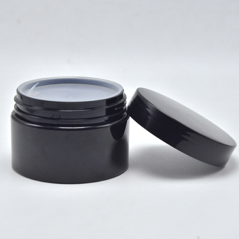 PET Plastic Cosmeticjar Cleansing Cream Gloss Black Jar