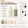 OEM/ODM Accepted 5oz Luxury Glass Body Oil Bottle with Pump for Skin Care Flat Shape Skincare Packaging for Face Cream
