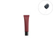 Burgundy tube+slant black lipbalm head+black cap
