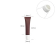 Chocolate color tube+plastic roller+white cap