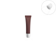 Chocolate color tube+slant lipbalm head+matte silver cap