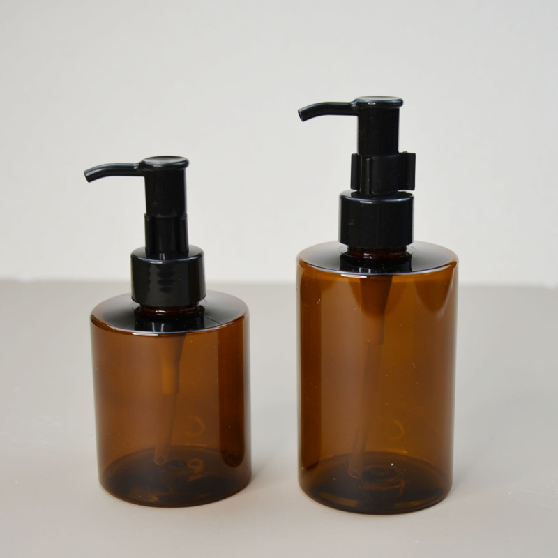 150ml 200ml PET Body Lotion Bottle Luxury Shampoo Bottle Amber Skincare Packaging Lotion Pump Bottle Black Gold Silver