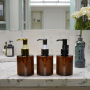 150ml 200ml PET Body Lotion Bottle Luxury Shampoo Bottle Amber Skincare Packaging Lotion Pump Bottle Black Gold Silver