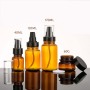 Medical Grade Amber PET Plastic Cosmetic Lotion Pump Bottle