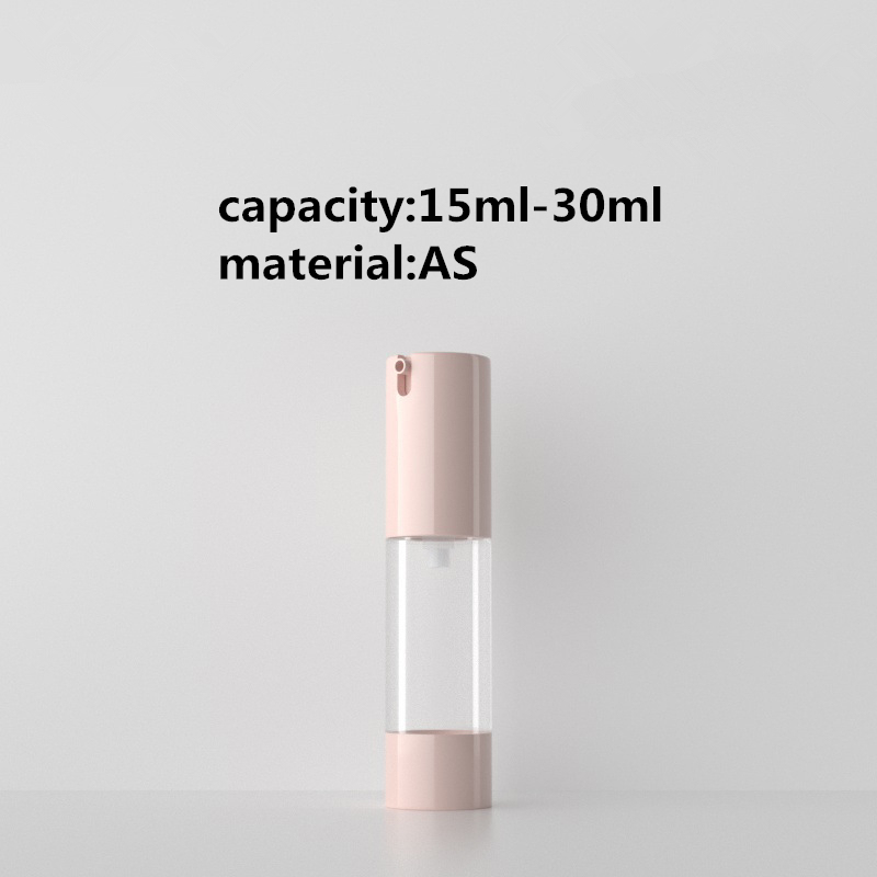 Luxury 15ml Airless Cosmetic Bottle with Lids Customized Plastic Refillable Subpackage for Lotion