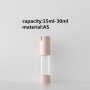 Luxury 15ml Airless Cosmetic Bottle with Lids Customized Plastic Refillable Subpackage for Lotion