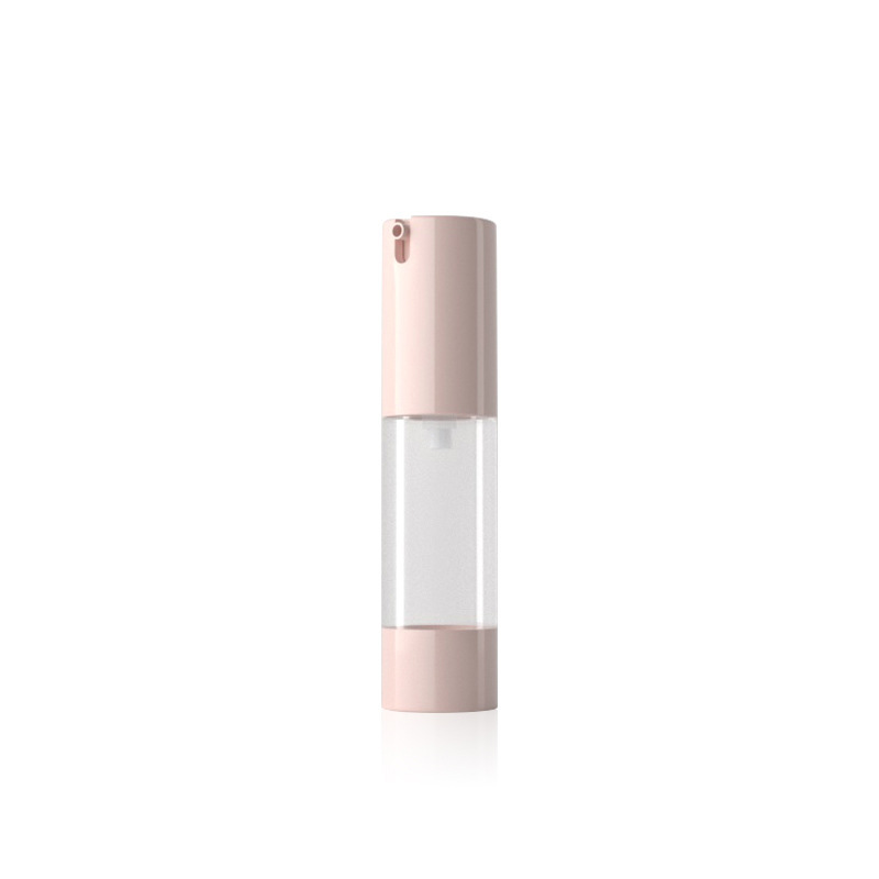 Luxury 15ml Airless Cosmetic Bottle with Lids Customized Plastic Refillable Subpackage for Lotion