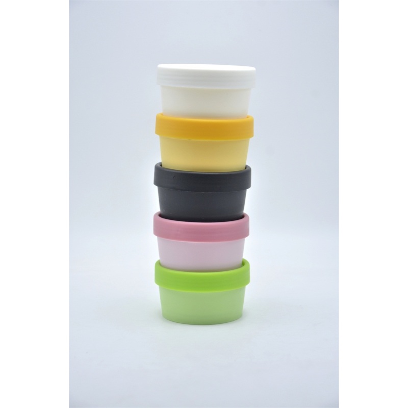 September Quick Shipping 50G 100G 200G White Black Yellow pink Green Plastic PP Jar for Cream Mask Body Lotion Scrub Bath Salts