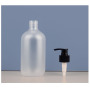 Cheap Price Cosmetic clear Frosted 16oz Plastic Matte 500ml Bottle With Black Shampoo Bottle Pump