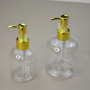 cosmetics containers 150ml 300ml plastic lotion bottle pump clear empty shampoo bottles Hand sanitizer bottle gold silver pump