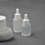 Skincare Set Eco-Friendly Flat Empty Packaging 50g Cream Jar Glass Frosted 30ml Essential Oil Bottle 100ml Lotion Pump Bottles