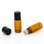 12pcs Empty Essential Oil 3ml Attar Roller Ball Bottles Amber Color Roll on Perfume Oil Bottle Packaging with Box