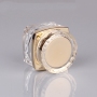 High-Grade 5g 10g 20g 30g 50g Gold Acrylic Cosmetic Packaging Square Cream Jars with Round Cap Pump Sprayer for Loose Powder
