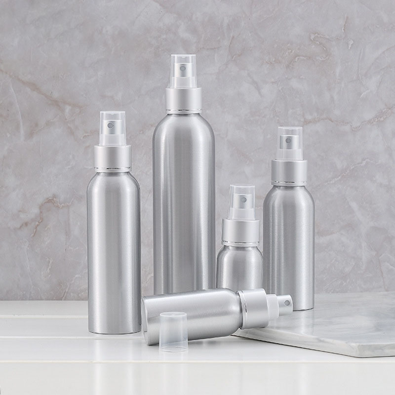 Silvery Aluminum Bottle Mist Spray Strong Usage Metal Bottle Aluminum Spray Bottle With Pump