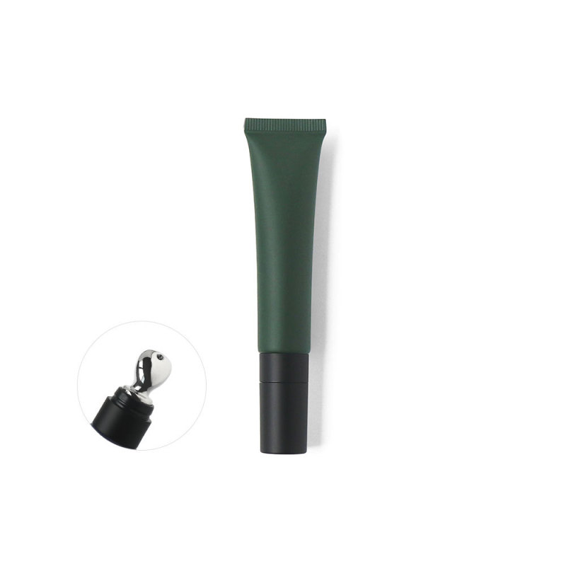 15g 15ml Matte Green Luxury Lip Gloss Foundation Plastic Tube Screw Cap Screen Printing Custom Logo Cosmetic Squeeze Tube