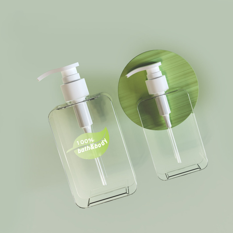 200ml/300ml for Clear PETG Plastic Body Lotion Bottle Bamboo Pump Empty Shampoo Bottle for Skin Care Serum Press for Clear Seal