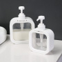 Refillable 300ml 500ml Black White Pink Square Cosmetic Dispenser Bottle Hand Wash Plastic Bottles Lotion Bottle With Pump