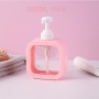 Refillable 300ml 500ml Black White Pink Square Cosmetic Dispenser Bottle Hand Wash Plastic Bottles Lotion Bottle With Pump