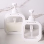 Refillable 300ml 500ml Black White Pink Square Cosmetic Dispenser Bottle Hand Wash Plastic Bottles Lotion Bottle With Pump