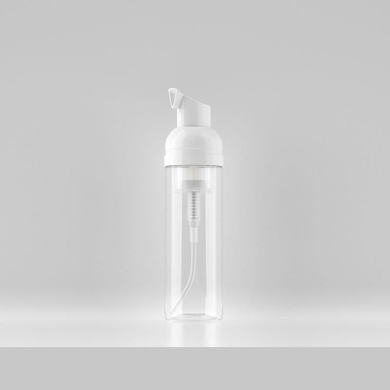 Private Label 60ml for Clear Round PET Foam Pump Bottle Custom Empty Cosmetic Bottle for Facial Cleanser Customizable Sealing