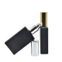 High Quality 50ml Frosted Black Rectangular Perfume Glass Spray Bottle with Pump Spreayer