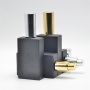 High Quality 50ml Frosted Black Rectangular Perfume Glass Spray Bottle with Pump Spreayer