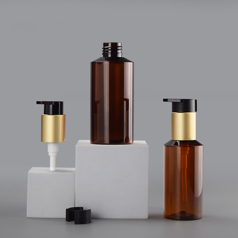 Wholesale High Quality 100lml Plastic Bottles Amber Plastic Bottles with Pump Spray  for Cosmetic