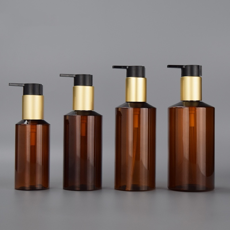 Wholesale High Quality 100lml Plastic Bottles Amber Plastic Bottles with Pump Spray  for Cosmetic