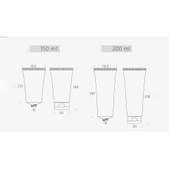 Wholesale Matte Black 150G 200G Plastic Tubes for Cosmetics Eye Cream Lotion Hand Cream Packaging with Screw Cap MOQ 100pcs