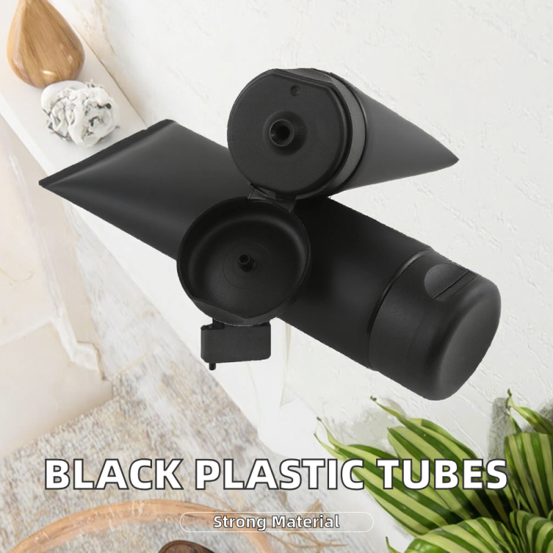 Wholesale Matte Black 150G 200G Plastic Tubes for Cosmetics Eye Cream Lotion Hand Cream Packaging with Screw Cap MOQ 100pcs