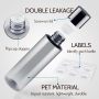 200ML/6.8OZ Double Leak Proof Travel Size Containers for Shampoo, Lotion, Body Wash, Refillable Empty Travel Bottles