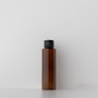 Amber Flip Cap PET 100ml Plastic Serum Round Lotion Bottle Pet Plastic Skincare Cosmetic Packaging Bottles