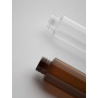 Amber Flip Cap PET 100ml Plastic Serum Round Lotion Bottle Pet Plastic Skincare Cosmetic Packaging Bottles