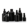 30ml 100ml 120ml Matte Black Color Glass and Bottle Empty Serum Glass Oil Bottles for Sale with Black Pump