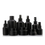 30ml 100ml 120ml Matte Black Color Glass and Bottle Empty Serum Glass Oil Bottles for Sale with Black Pump