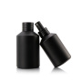 30ml 100ml 120ml Matte Black Color Glass and Bottle Empty Serum Glass Oil Bottles for Sale with Black Pump
