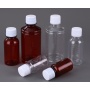 50ml 100ml 150ml 200ml PET Plastic Bottle Empty Liquid Dispenser Bottle 500ml Anti-theft Cap Brown 250ml