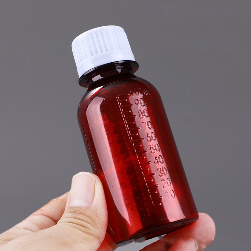50ml 100ml 150ml 200ml PET Plastic Bottle Empty Liquid Dispenser Bottle 500ml Anti-theft Cap Brown 250ml