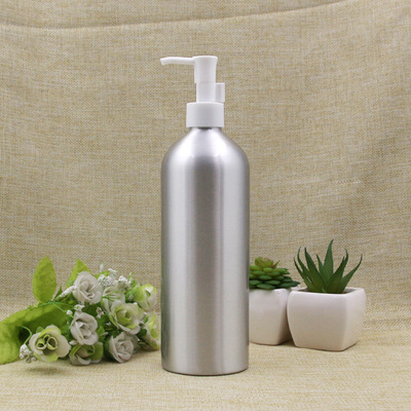 Cosmetic Shampoo Oil 30ml 50ml 100ml Aluminum Metal Bottle with Gold White Black Pump