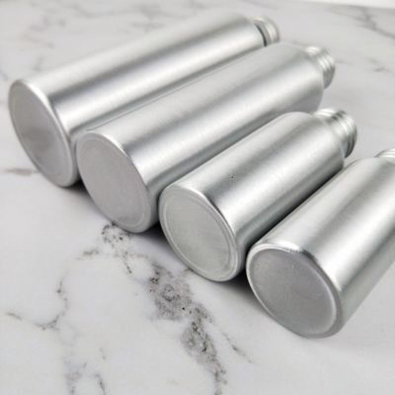 Cosmetic Shampoo Oil 30ml 50ml 100ml Aluminum Metal Bottle with Gold White Black Pump