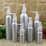 Cosmetic Shampoo Oil 30ml 50ml 100ml Aluminum Metal Bottle with Gold White Black Pump