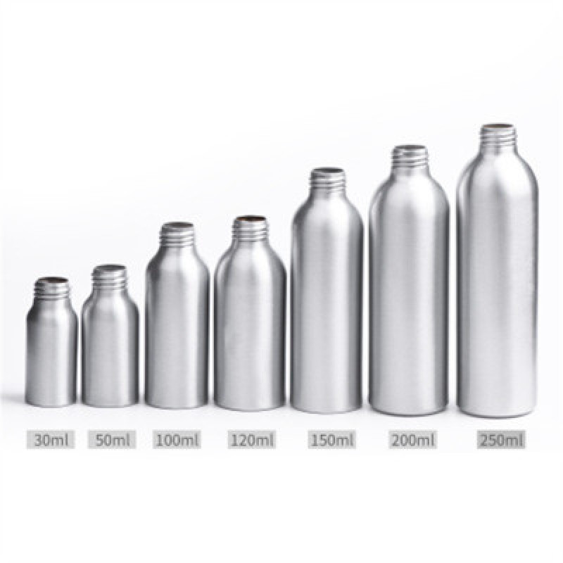 Cosmetic Shampoo Oil 30ml 50ml 100ml Aluminum Metal Bottle with Gold White Black Pump