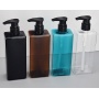 2024 New Style Wholesale 500ml  Plastic Bottle square Transparent Plastic Bottles for Cosmetic