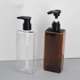 2024 New Style Wholesale 500ml  Plastic Bottle square Transparent Plastic Bottles for Cosmetic