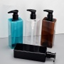2024 New Style Wholesale 500ml  Plastic Bottle square Transparent Plastic Bottles for Cosmetic